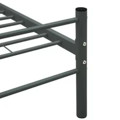 2-Persoons Bedden-vidaXL - Tweepersoonbed - Grijs - Metaal - 160x200 cm