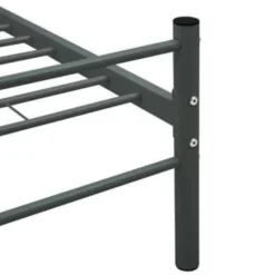 2-Persoons Bedden-vidaXL - Tweepersoonbed - Grijs - Metaal - 160x200 cm