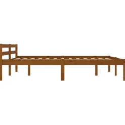 2-Persoons Bedden-vidaXL - Tweepersoonbed - Honingbruin - Massief grenenhout - 160x200 cm