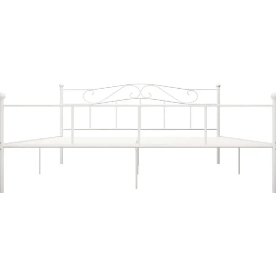 vidaXL - Tweepersoonbed - Wit - Metaal - 180 x 200 cm