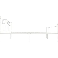 vidaXL - Tweepersoonbed - Wit - Metaal - 180 x 200 cm