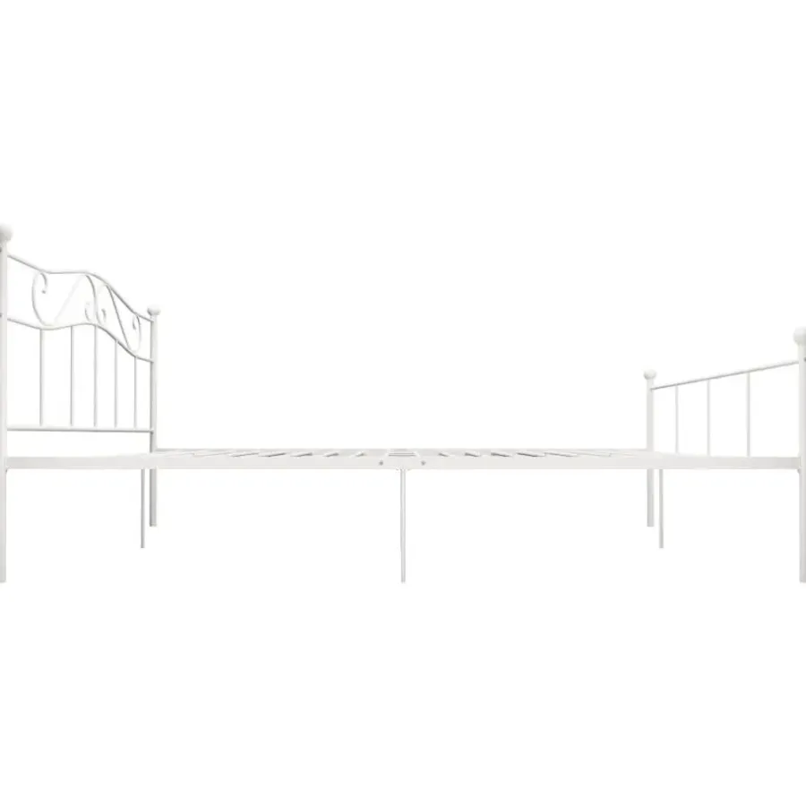 vidaXL - Tweepersoonbed - Wit - Metaal - 180 x 200 cm