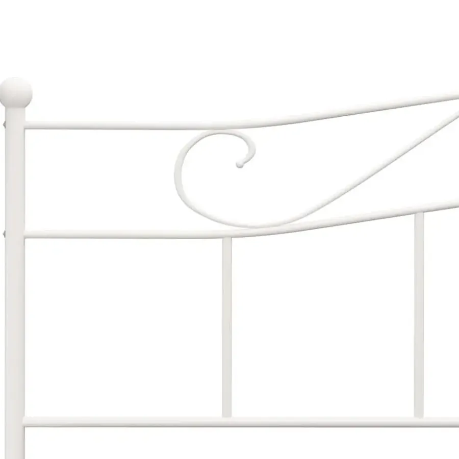 vidaXL - Tweepersoonbed - Wit - Metaal - 180 x 200 cm
