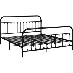 2-Persoons Bedden-vidaXL - Tweepersoonbed - Zwart - Metaal - 180x200 cm