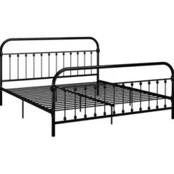 2-Persoons Bedden-vidaXL - Tweepersoonbed - Zwart - Metaal - 180x200 cm