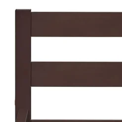 Twijfelaars-vidaXL - Tweepersoonbed met hoodfbord - Donkerbruin - Hout - 160x200 cm