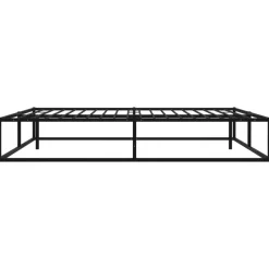 vidaXL - Tweepersoonbed pallet - Zwart - Metaal - 180x200 cm