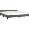 2-Persoons Bedden-vidaXL - Tweepersoonsbed - Donkergrijs - Fluweel - 160x200 cm