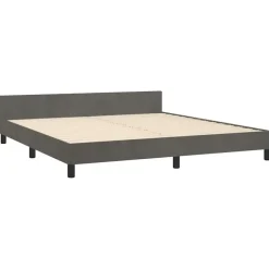 2-Persoons Bedden-vidaXL - Tweepersoonsbed - Donkergrijs - Fluweel - 160x200 cm