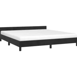 2-Persoons Bedden-vidaXL - Tweepersoonsbed frame zonder matras - Zwart - Fluweel - 180x200 cm