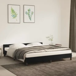 2-Persoons Bedden-vidaXL - Tweepersoonsbed frame zonder matras - Zwart - Fluweel - 180x200 cm