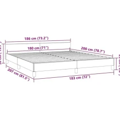 2-Persoons Bedden-vidaXL - Tweepersoonsbed frame zonder matras - Zwart - Fluweel - 180x200 cm