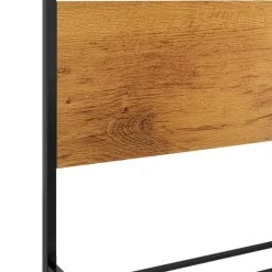 vidaXL - Tweepersoonsbed frame met hout hoofdbord - metaal - 180x200 cm