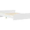 vidaXL - Tweepersoonsbed met hoofd- en voeteneinde - Wit - Hout - 120x200 cm