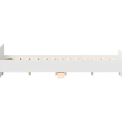 vidaXL - Tweepersoonsbed met hoofd- en voeteneinde - Wit - Hout - 120x200 cm
