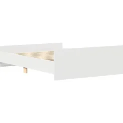 vidaXL - Tweepersoonsbed met hoofd- en voeteneinde - Wit - Hout - 120x200 cm