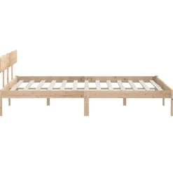 vidaXL - Tweepersoonsbed met hoofdbord - Massief grenenhout - 180x200 cm