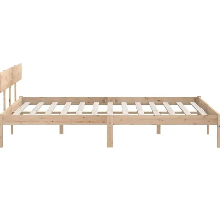 vidaXL - Tweepersoonsbed met hoofdbord - Massief grenenhout - 180x200 cm