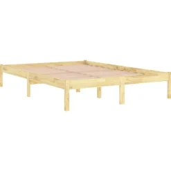 2-Persoons Bedden-vidaXL - Tweepersoonsbedden - Bruin - Grenenhout - 120 x 200 cm