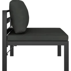 vidaXL - Tweezitsbank - Antraciet - Aluminium