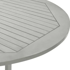 Tuinsets-vidaXL - verstelbaar Tuinset 4-zits grijs massief acaciahout - (150-200)x100 cm
