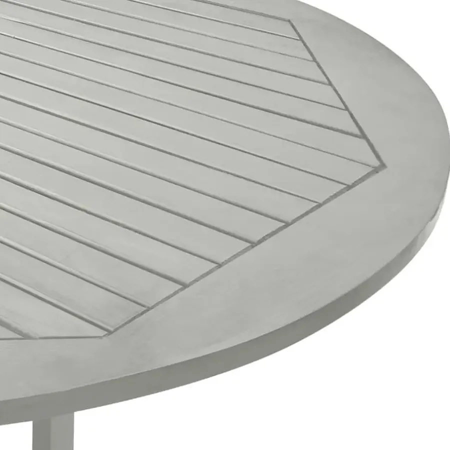 Tuinsets-vidaXL - verstelbaar Tuinset 4-zits grijs massief acaciahout - (150-200)x100 cm