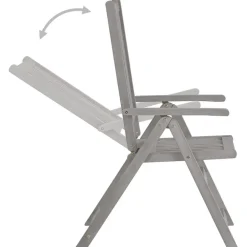 Tuinsets-vidaXL - verstelbaar Tuinset 4-zits grijs massief acaciahout - (150-200)x100 cm