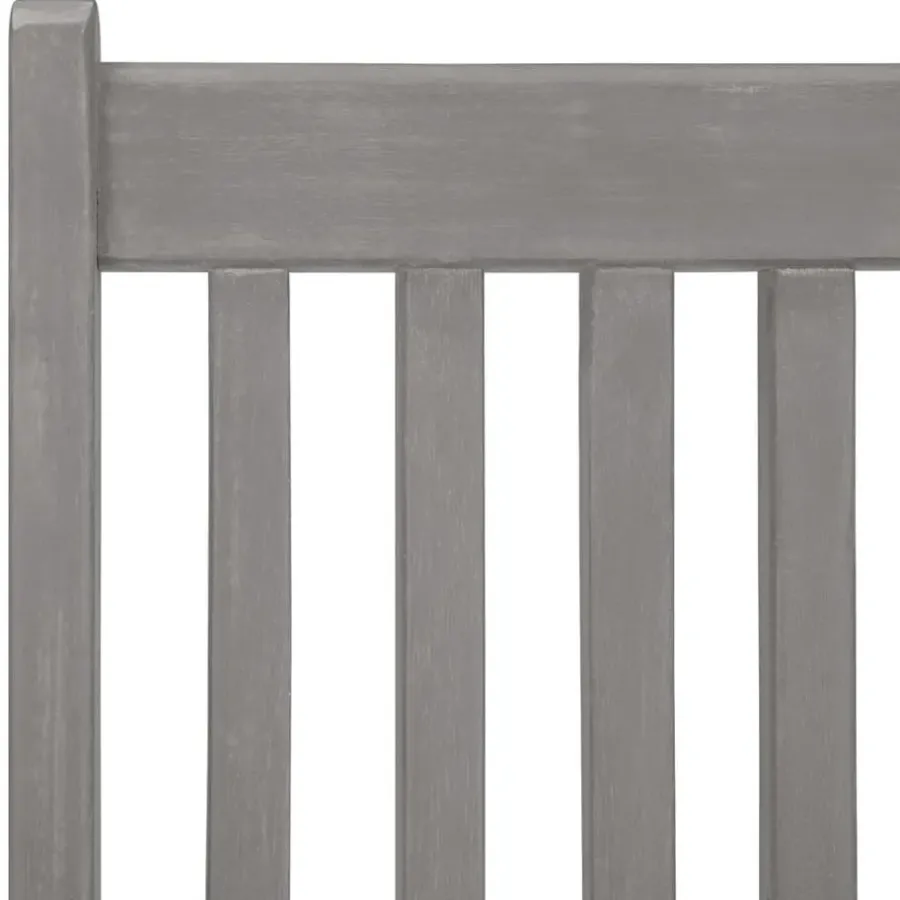 Tuinsets-vidaXL - verstelbaar Tuinset 4-zits grijs massief acaciahout - (150-200)x100 cm
