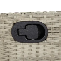 Loungebanken-vidaXL - Verstelbare loungebank met kussens - Lichtgrijs rattan - 105x59x93 cm