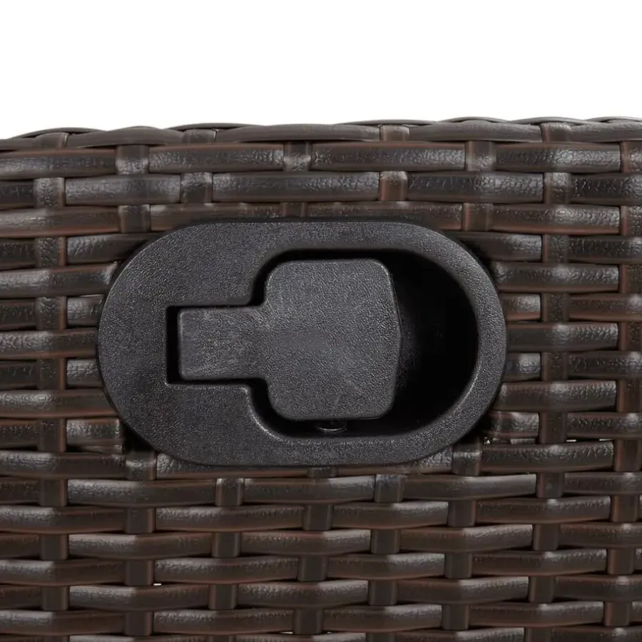 Loungebanken-vidaXL - Verstelbare loungebank met crème kussens - Bruin rattan - 105x66x93 cm