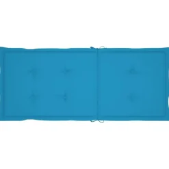 vidaXL - Verstelbare tuinstoelen met kussens - Blauw - Hout - 4 stuks