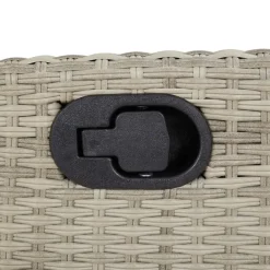 Tuinstoelen-vidaXL - Verstelbare tuinstoelen en voetensteun - Grijs - Poly rattan - 2 stuks