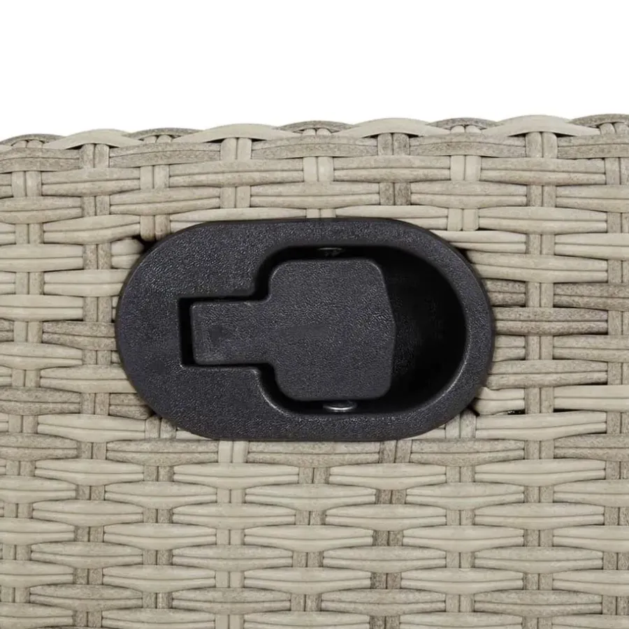 Tuinstoelen-vidaXL - Verstelbare tuinstoelen en voetensteun - Grijs - Poly rattan - 2 stuks