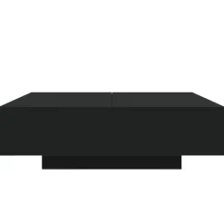 Salontafels-vidaXL - Vierkante salontafel met LED - Zwart - Bewerkt hout - 100x100x31 cm