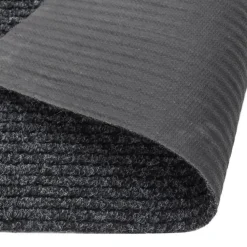 Deurmatten-vidaXL - Vloerkleed - Antraciet - Polypropyleen - 100 x 200 cm