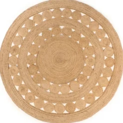 Jute Vloerkleden-vidaXL - Vloerkleed - Beige - Jute - 210 cm