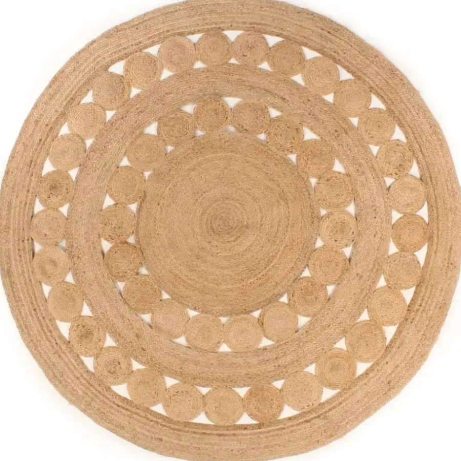 vidaXL - Vloerkleed - Beige - Jute - 180 cm
