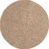 Ronde Vloerkleden-vidaXL - Vloerkleed - Bruin - Polypropyleen - Ø 90 cm