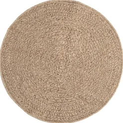 Ronde Vloerkleden-vidaXL - Vloerkleed - Bruin - Polypropyleen - Ø 90 cm