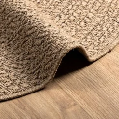 Ronde Vloerkleden-vidaXL - Vloerkleed - Bruin - Polypropyleen - Ø 90 cm