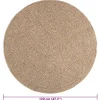 vidaXL - Vloerkleed - Bruin - Polypropyleen - Ø 120 cm