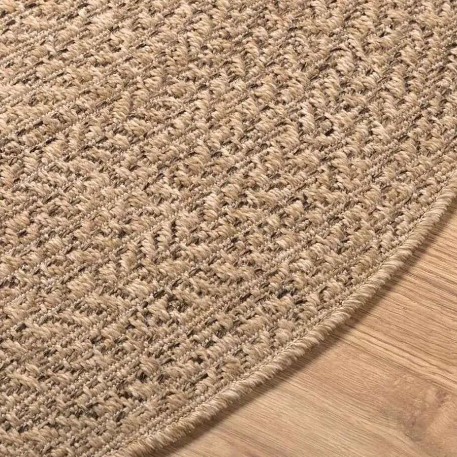 vidaXL - Vloerkleed - Bruin - Polypropyleen - Ø 120 cm