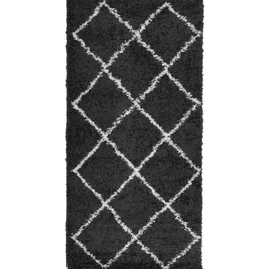 vidaXL - Vloerkleed - Zwart en crème - 100 x 200 cm