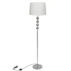Staande Lampen-vidaXL - Vloerlamp - Wit - Chrome