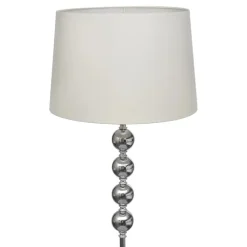 Staande Lampen-vidaXL - Vloerlamp - Wit - Chrome