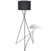 vidaXL - Vloerlamp - Zwart - Stof