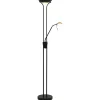 vidaXL - Vloerlamp - Zwart - Staal
