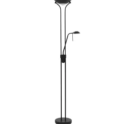 vidaXL - Vloerlamp - Zwart - Staal