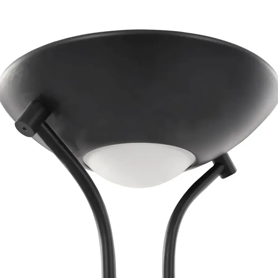 vidaXL - Vloerlamp - Zwart - Staal