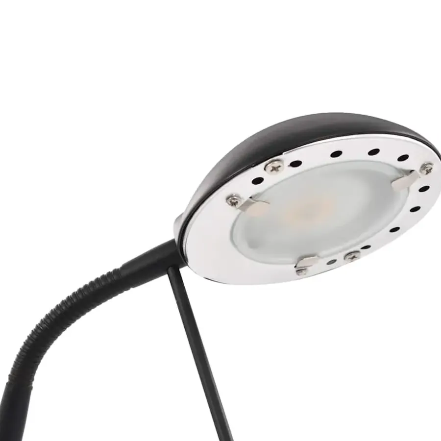 vidaXL - Vloerlamp - Zwart - Staal